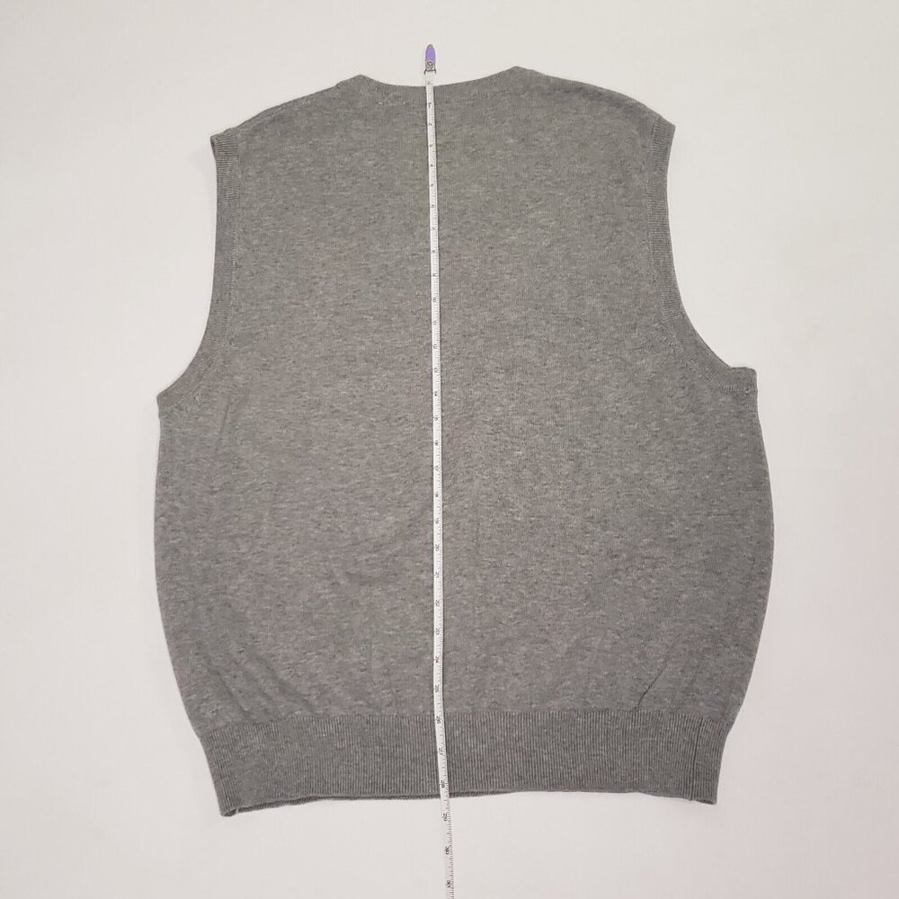 Greg Norman Golf Sweater Vest Men's Size Large Sleeveless Grey Preppy Career - Picture 12 of 16